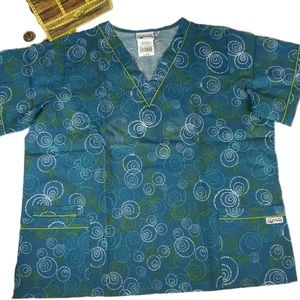 NWOT UA Scrubs Fizzy Pop Ocean Deep Size XL